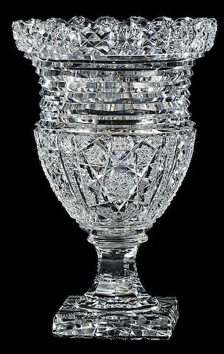 Egginton Brilliant Period Cut Glass Vase