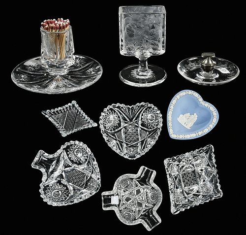 Assorted Brilliant Period Cut Glass Table Items