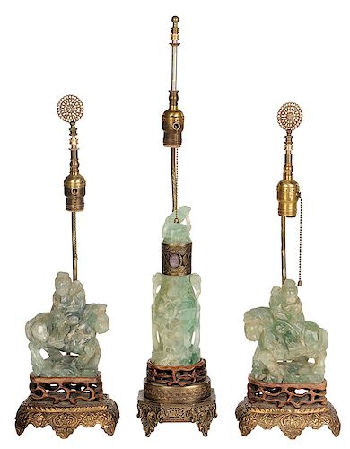 Three Chinese Fluorite Carvings