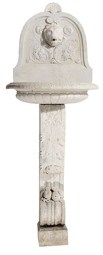Fine Renaissance-Style Carved Marble Fountain