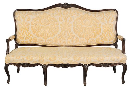 Provincial Louis XV-style Fortuny Upholstered Settee