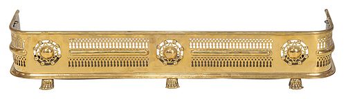 Classical Pierced Brass and Star-Decorated Fire Fender