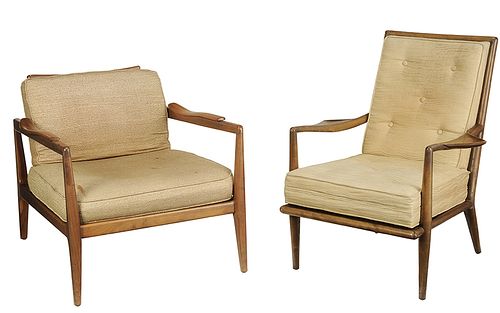Two Robsjohn-Gibbings Designed Armchairs