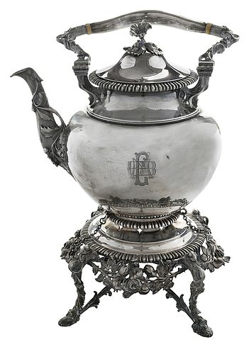 St. Louis Coin Silver Hot Water Kettle