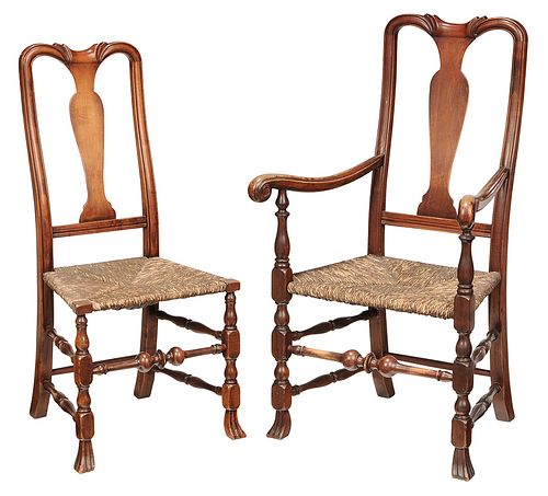 Two American Queen Anne Style Chairs
