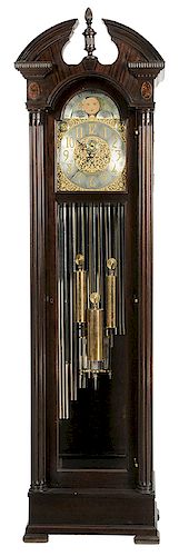 American Mahogany Chiming Tall Case Clock