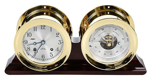 Chelsea Brass Ships Clock and Barometer