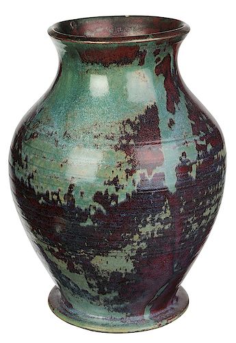Large Cole Pottery Lamp Vase