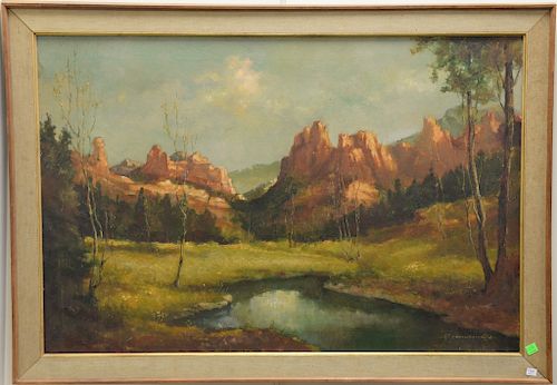 Two paintings to include Everett Kilburn Taylor (1866-1952) watercolor, Lislieux 1893, signed lower left: Everett Kilburn Taylor