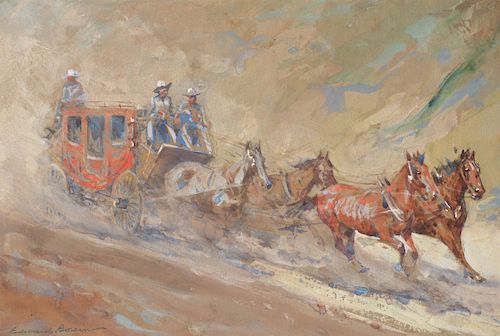 Edward Borein (1872-1945), Stagecoach