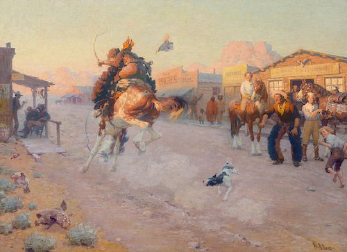 William R. Leigh (1866-1955), Embarrassed (Range Pony in Town) (circa 1910)
