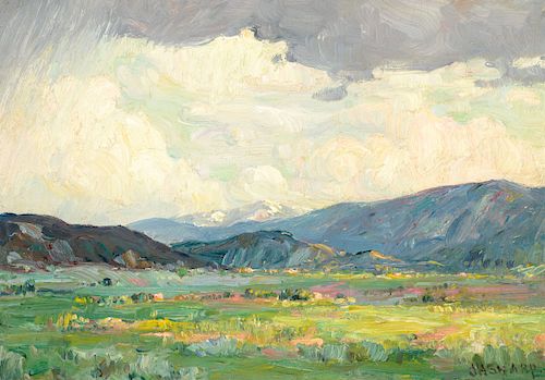 Joseph Henry Sharp (1859-1953), Sunburst, Taos Mountains, New Mexico