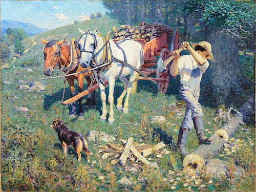 William R. Leigh (1866-1955), West Virginia Woodchopper [or] West Virginia Farm Boy (1903)
