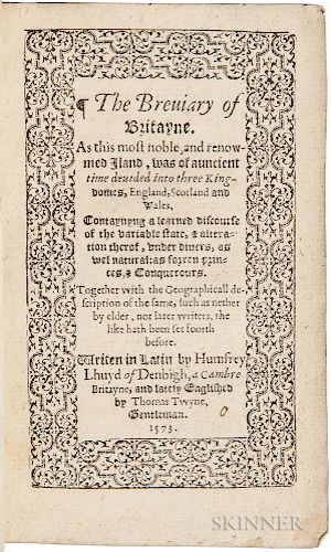 Llwyd, Humphrey (1527-1568) The Breviary of Britayne.