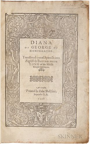 Montemayor, Jorge de (1520?-1561) Diana of George of Montemayor: Translated out of Spanish into English by Bartholomew Yong of the Midd