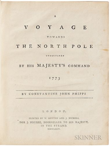 Mulgrave, Constantine John Phipps, Baron (1744-1792) A Voyage towards the North Pole undertaken by His Majesty's Command 1773.