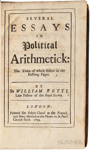 Petty, Sir William (1623-1687) Several Essays in Political Arithmetick.