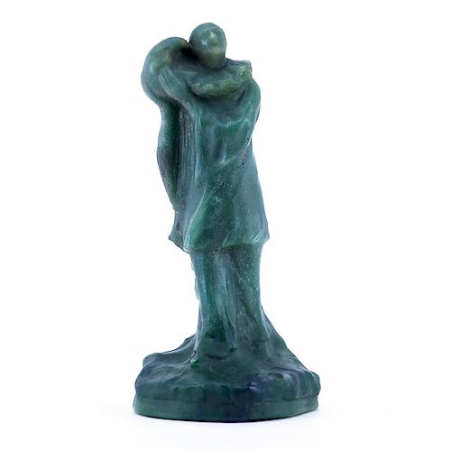 Amalric Walter, French  (1870 - 1959) Walter of Nancy, Sculpture Pate De Verre "Harlequin Holding M