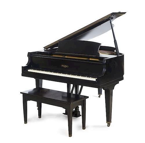 A Vose & Sons Parlor Grand Piano, Length overall 64 1/4 inches.