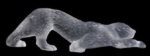 Large Lalique "Zeila" French Crystal Panther