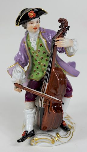 Antique Meissen German Porcelain Violinist Figure