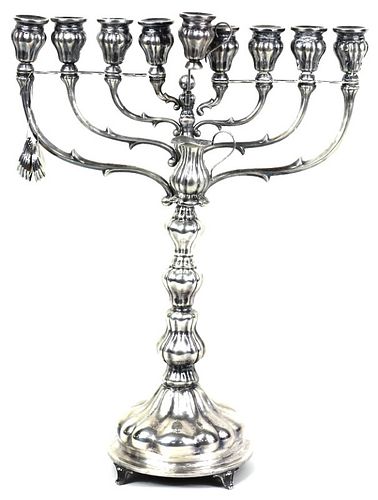 Large Sterling Silver Hanukkah Judaic Menorah 45oz