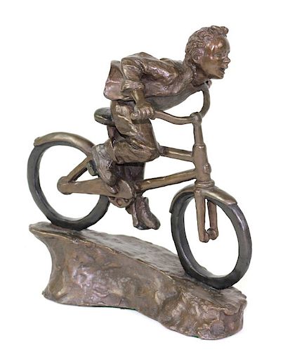 Mark Hopkins "Race Ya!" Cast Bronze Sculpture