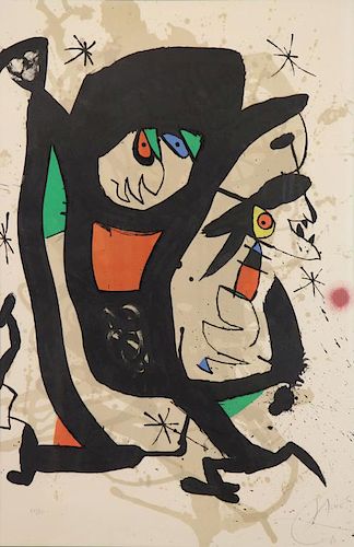 MIRO, Joan. Lithograph "Young Artist's" 1973.