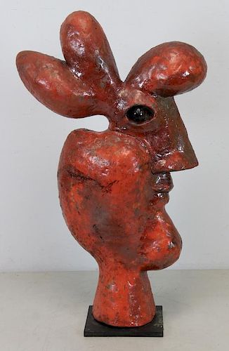 CAPRON, Roger. Ceramic Sculpture. Head.