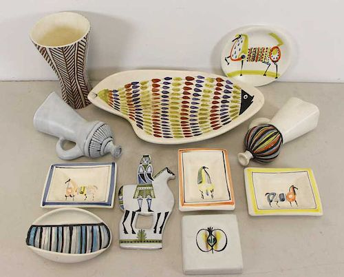 CAPRON, Roger. 11 Pieces of Ceramics.