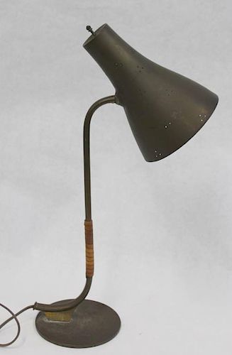 MIDCENTURY. Paavo Tynell Desk Lamp With Leather