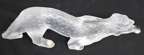 LALIQUE, France Signed Crouching Panther "Zeila"