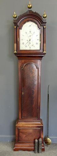JEFFEREYS & Son Signed Mahogany Tallcase Clock.
