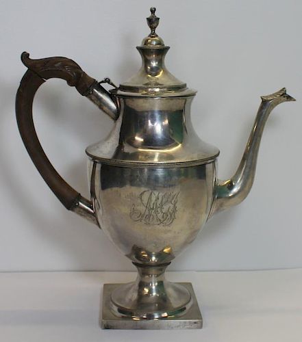 SILVER. 18th/19th Century Robert Swan Teapot.
