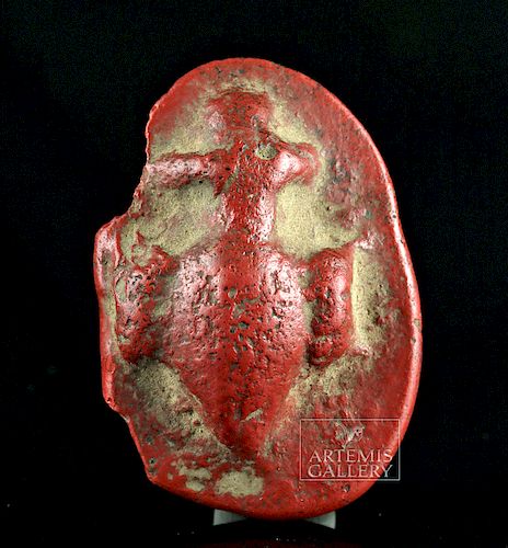 Egyptian Paste Glass Heart Amulet