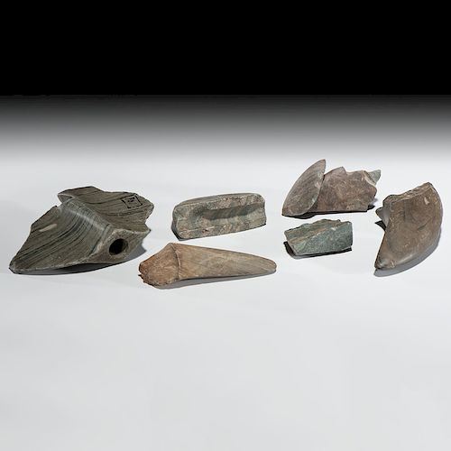 Broken Slate Bannerstone Fragments