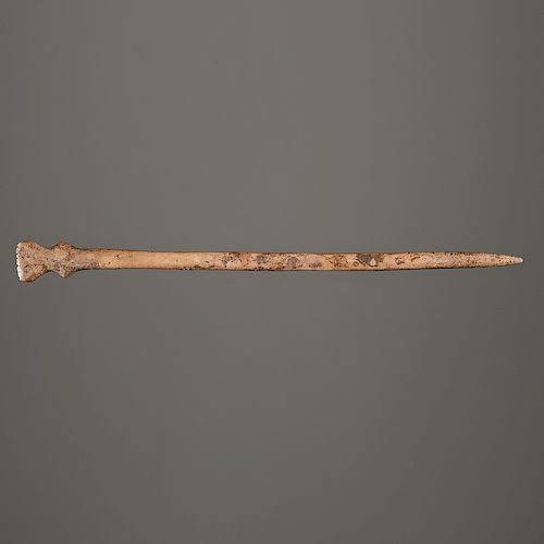 A Carved Bone Hairpin