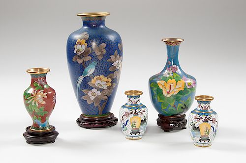 Chinese Cloisonne Vases 