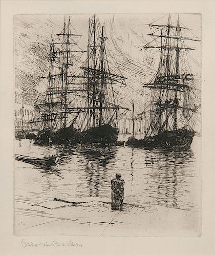 Otto Henry Bacher (American, 1856-1909) Etching
