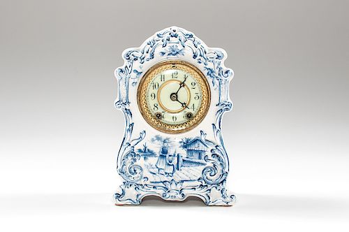 Waterbury Delft Parlor Clock