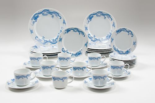 Fukagawa Blue Dragon for Tiffany Partial Porcelain Service