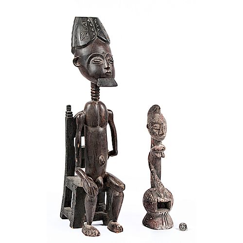 Asante Style and West African Style Seated Figures