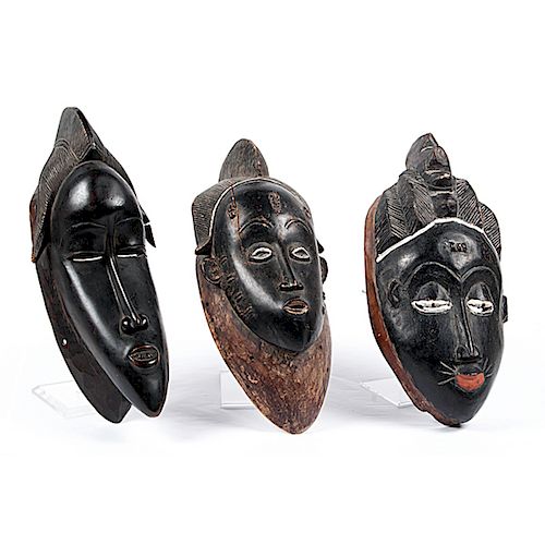 Ivory Coast Baule Ceremonial Masks