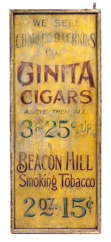 Tobacco Store Trade Sign Height 48 x 19 1/2 inches