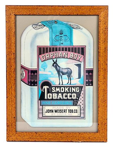Two Smoking Tobacco Advertisements Framed: 22 1/4 x 16 3/4 inches