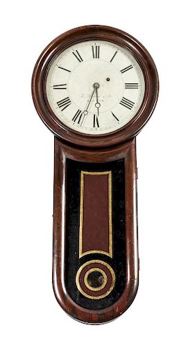 American Wall Clock Height 31 x width 13 1/2 x depth 4 1/4 inches
