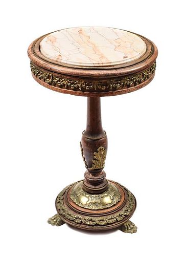 Neoclassical Pedestal Table Height 26 x diameter 17 inches