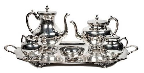 Mexican Silver Tea and Coffee Service Height of tallest 7 inches