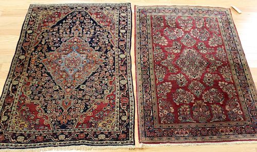 Lot of 2 Antique & Finely Hand Woven Area Carpets.