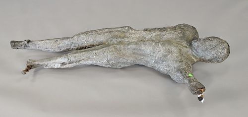 Albert Ungaro, "Indestructible Man" bronze figure. ht. 61 1/2in.